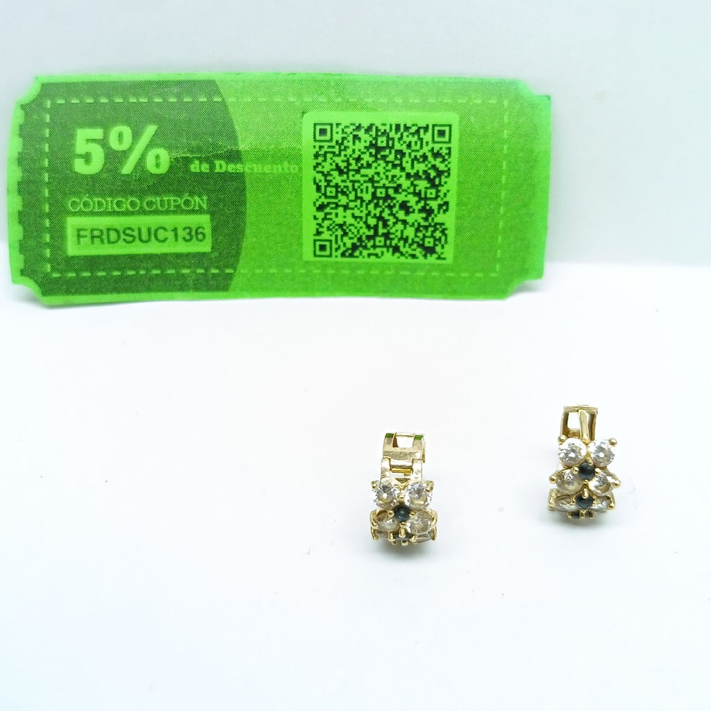 ARRACADAS PAR ORO 14 K 2.6 GRMS (SEMINUEVO)
