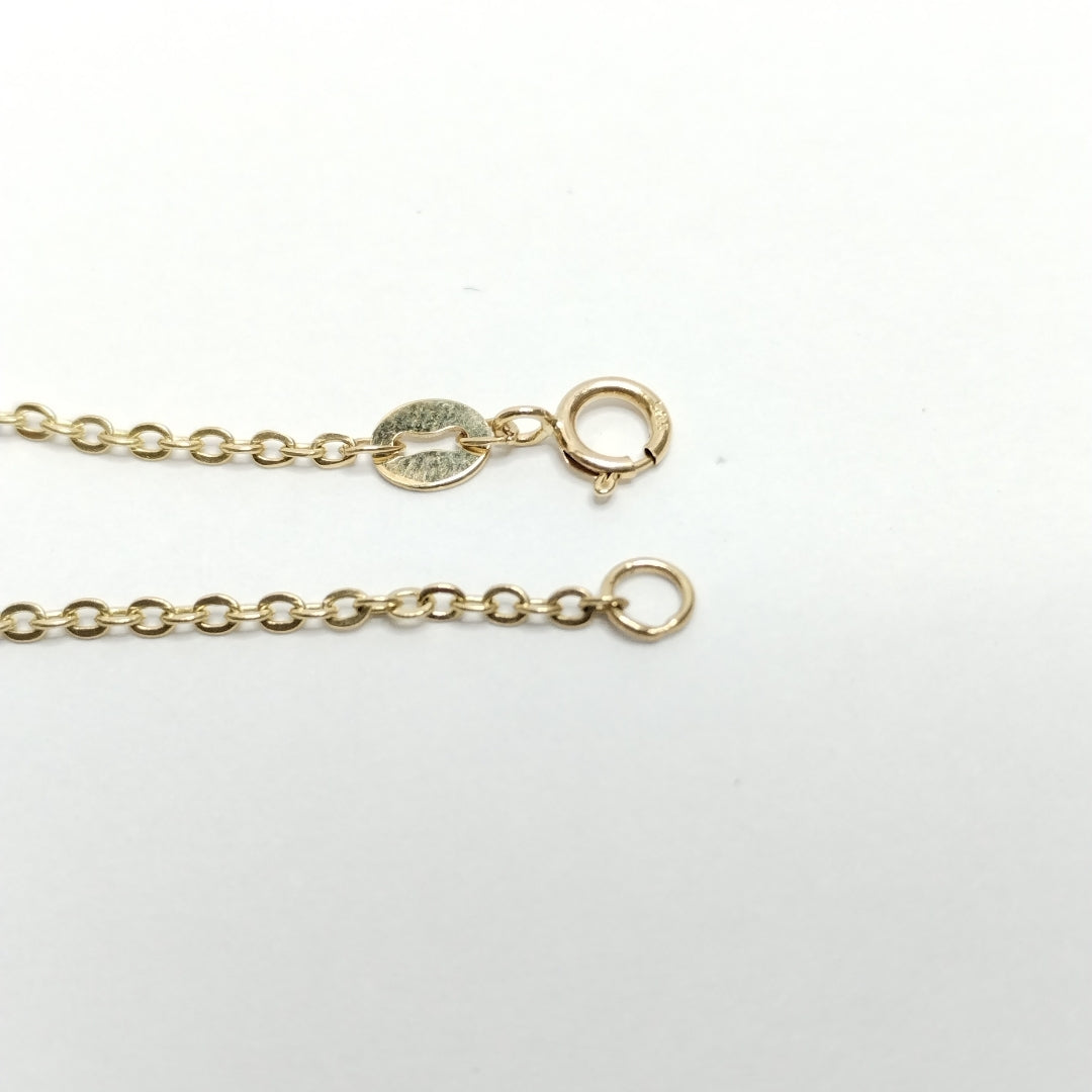 PULSERA ESPECIAL CON CORAZONES 14K 18 CM 1.4 GR (NUEVO)