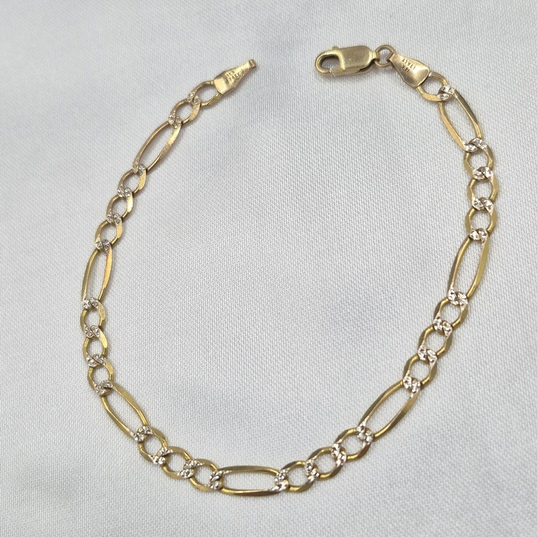 PULSERA ORO, RODIADO 14 K 3.9 GRMS (SEMINUEVO)