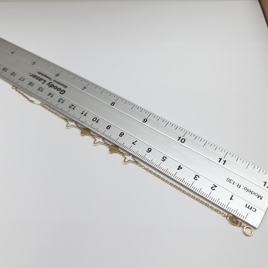 PULSERA TEJIDO ESP CON TREBOL 14K 18 CM 1.6 GR (NUEVO)