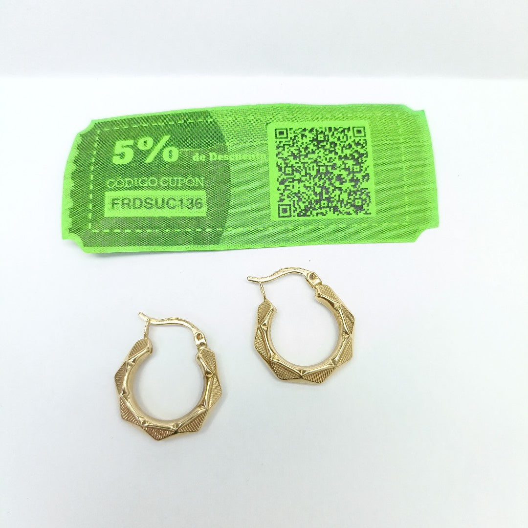 ARRACADAS PAR ORO 14 K 1.5 GRMS (SEMINUEVO)