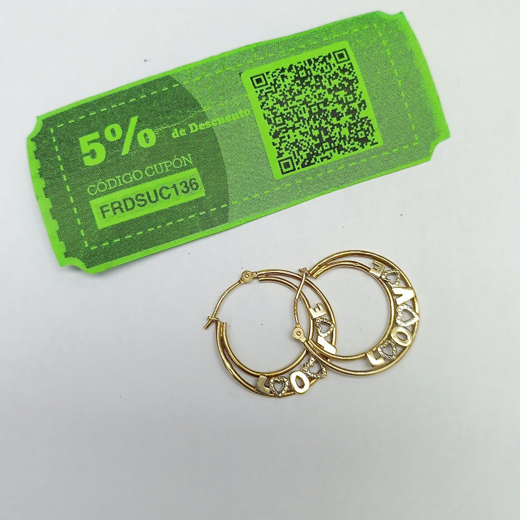 ARRACADAS PAR ORO 10 K 1.4 GRMS (SEMINUEVO)