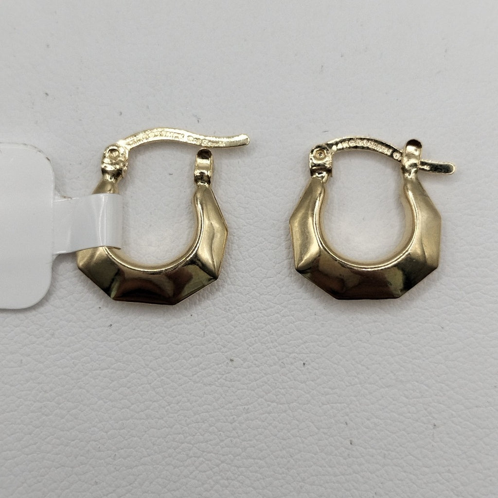 ARETES TEJIDO ARRACADA FACETADA 14K 1.3 GR (NUEVO)