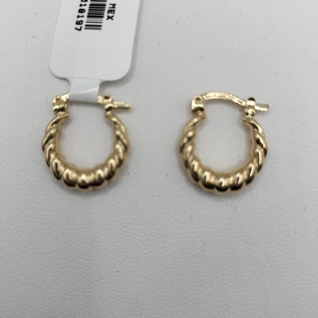 ARETES ARRACADAS TZL HUECAS 14K 1.5 GR (NUEVO)