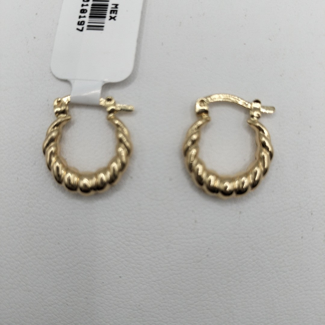 ARETES ARRACADAS TZL HUECAS 14K 1.5 GR (NUEVO)