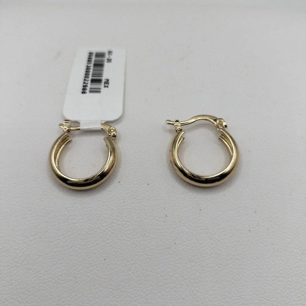 ARETES TEJIDO ARRACADAS LISAS 14K 2.1 GR (NUEVO)