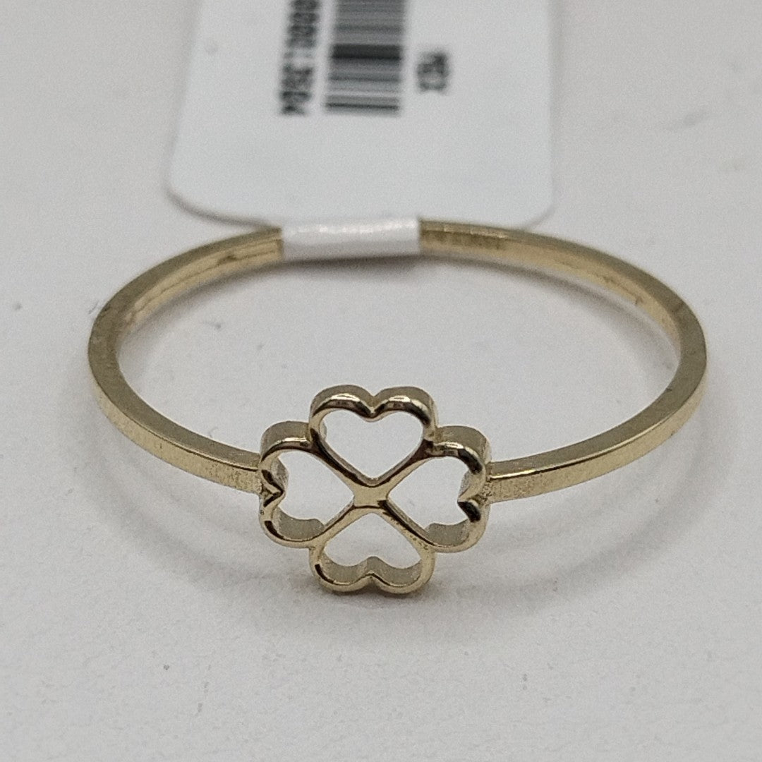 ANILLOS ANILLITO FIG TREBOL 10K TALLA 9 0.9 GR (NUEVO)
