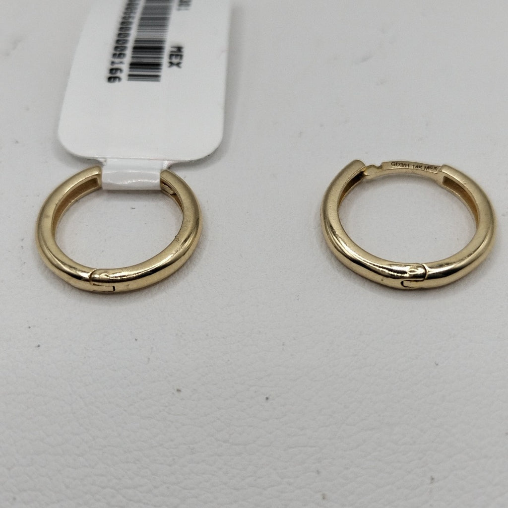 ARETES HUGGIES LISAS 14K 1.6 GR (NUEVO)