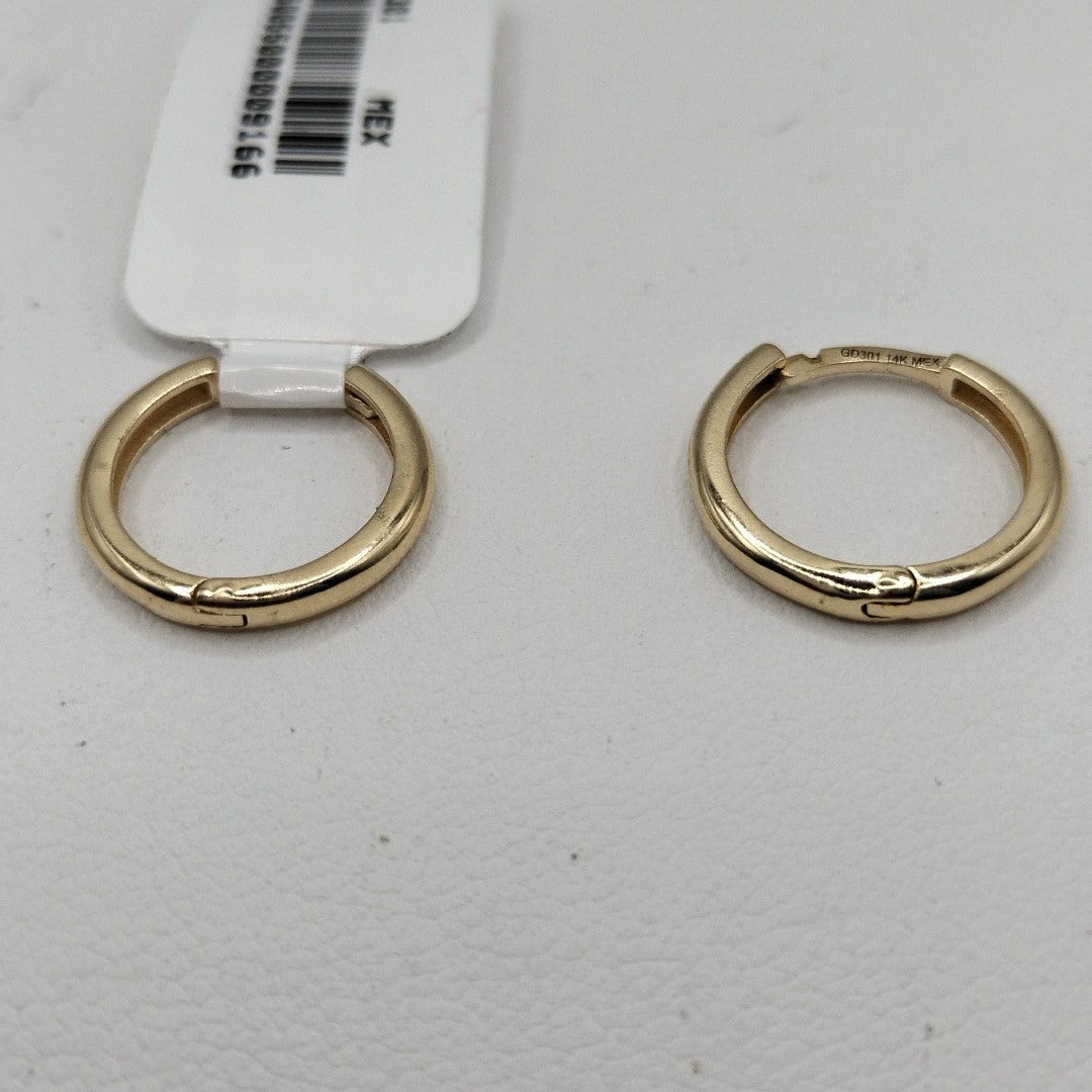 ARETES HUGGIES LISAS 14K 1.6 GR (NUEVO)