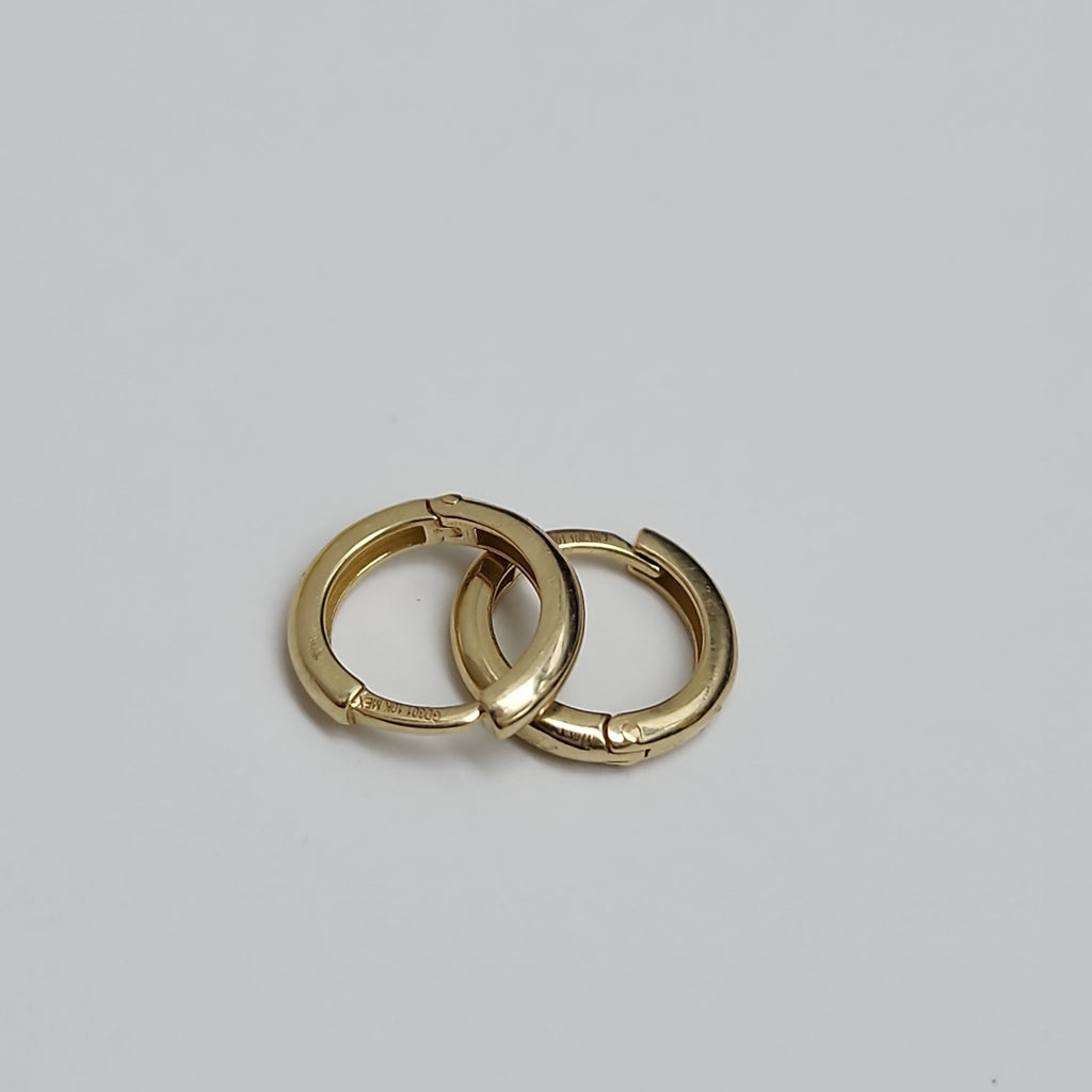 ARETES ARRACADAS LISAS 10K 1.2 GR (NUEVO)