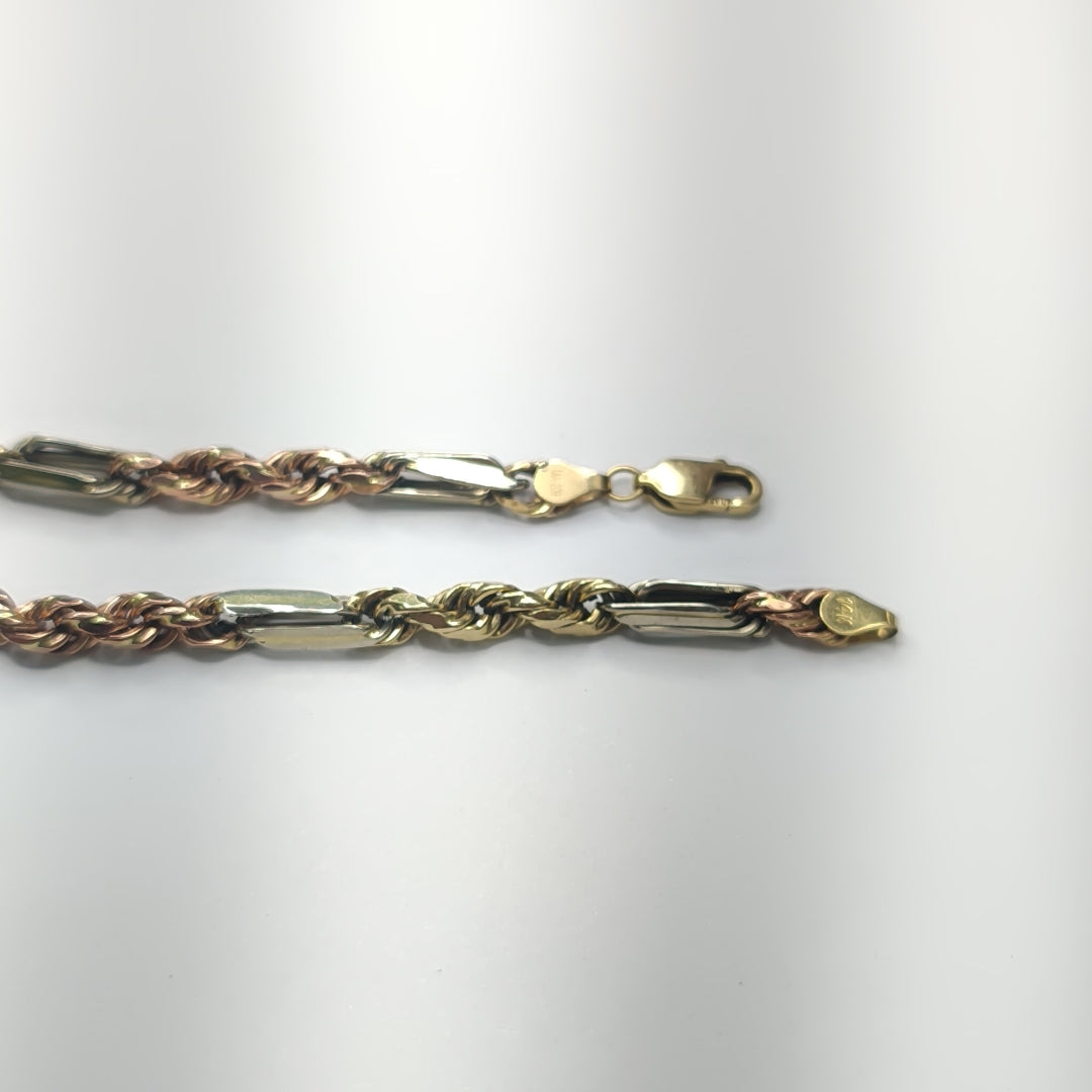 PULSERA ORO COMBINADO 14 K 8.6 GRMS (SEMINUEVO)