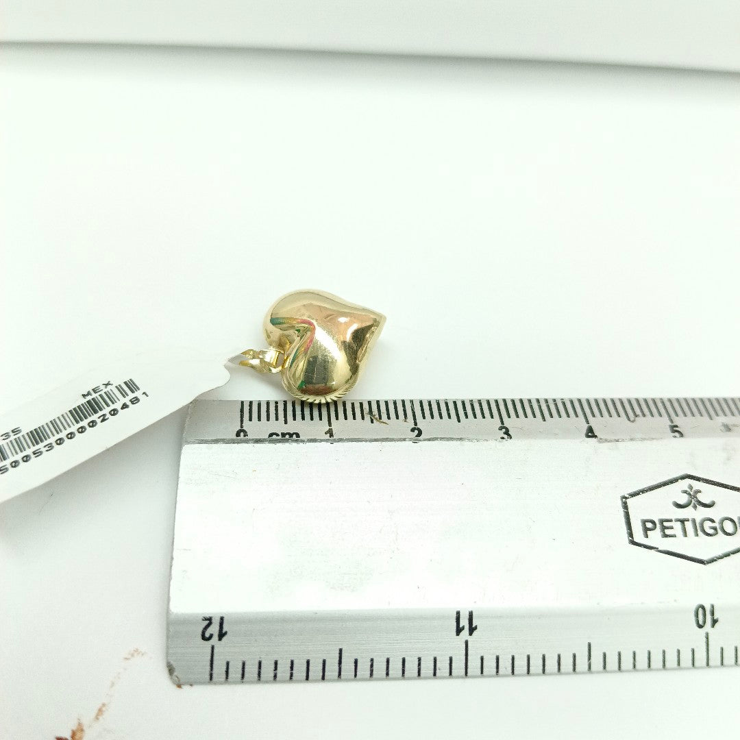 DIJE TEJIDO CORAZON LISO 14K 1.2 GR (NUEVO)