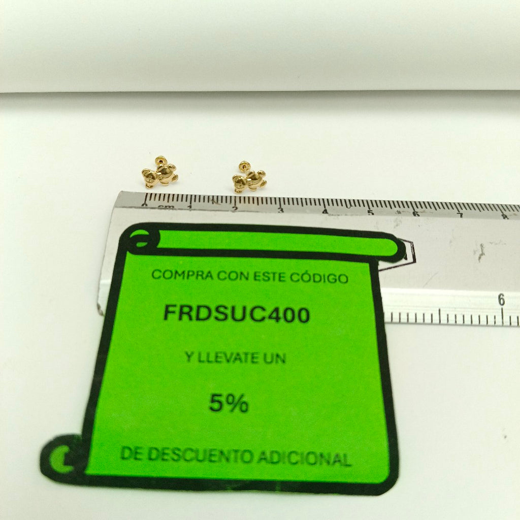 BROQUELES BROQUEL FIG OSO 14K 0.2592 GR (NUEVO)