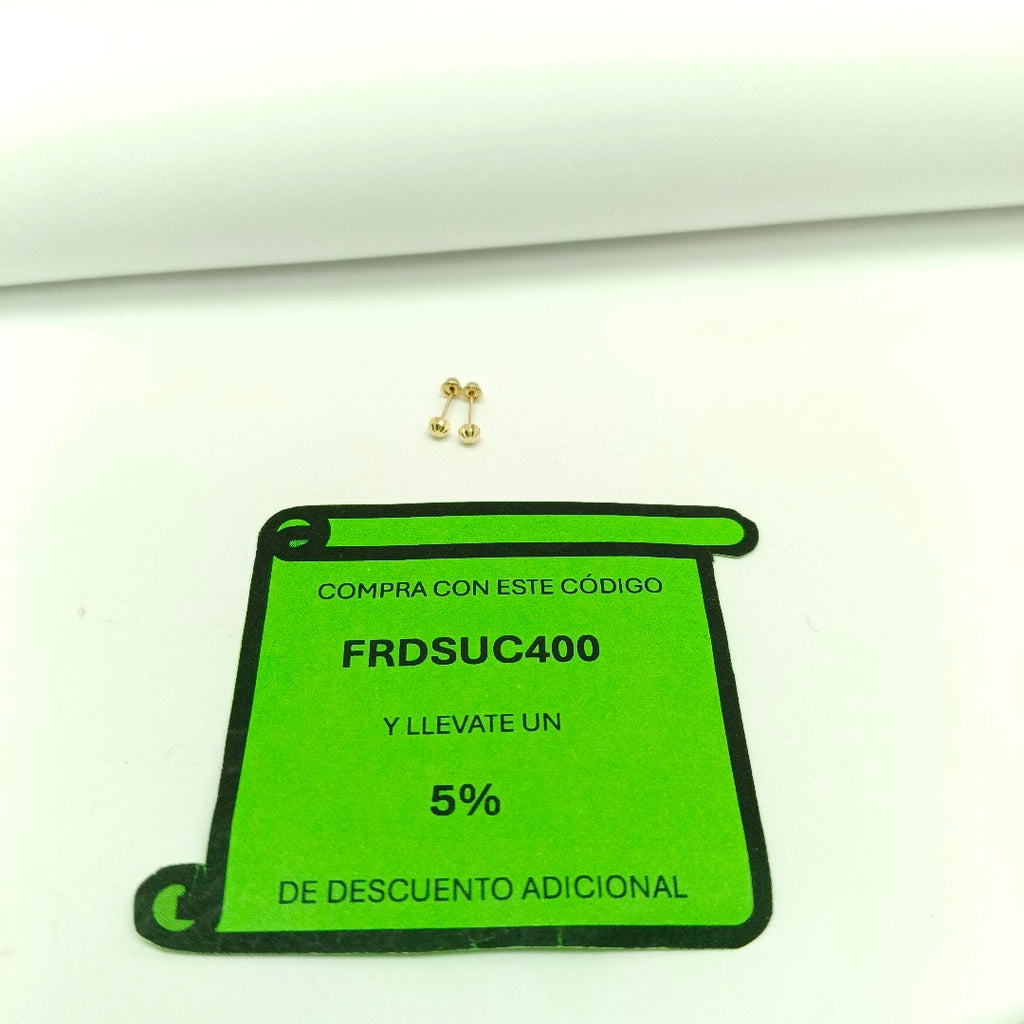 BROQUELES BROQUEL FIG HONGO 14K 0.17 GR (NUEVO)