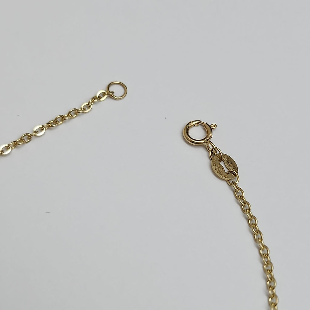 PULSERA TEJIDO ESPECIAL CON MANDALA 14K 18 CM 1.3 GR (NUEVO)