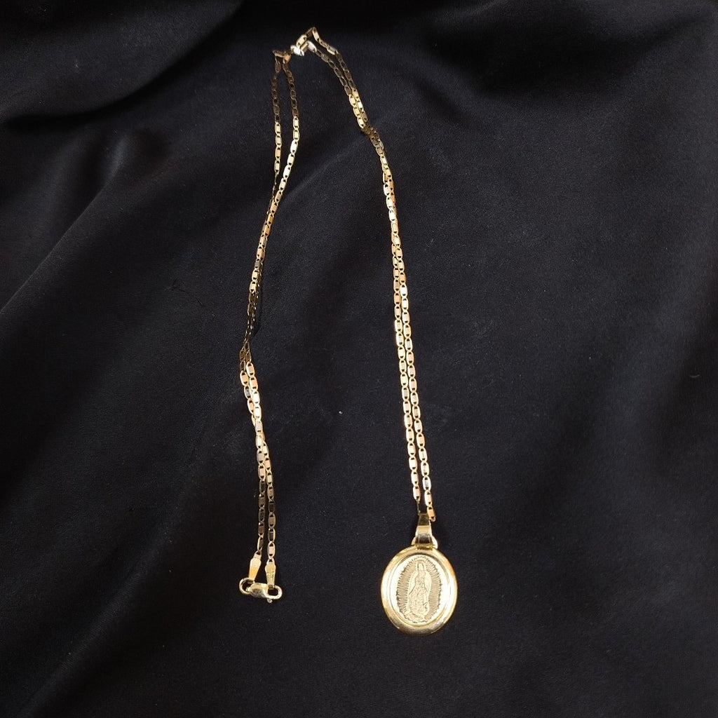 CADENA, MEDALLA RELIGIOSA ORO 14 K 2.5 GRMS (SEMINUEVO)