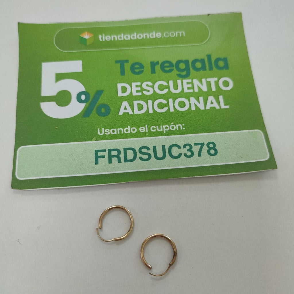 ARRACADAS PAR ORO 8 K 0.5 GRMS (SEMINUEVO)