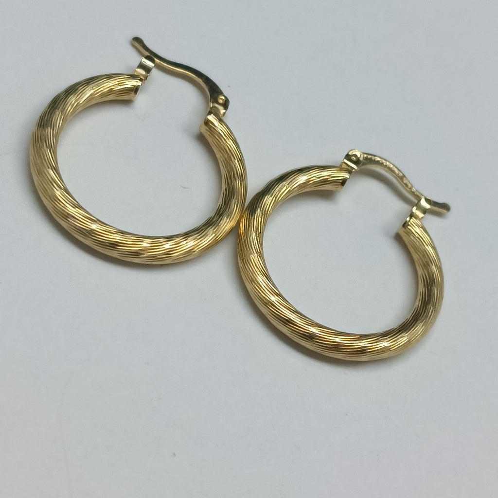 ARETES TEJIDO ARRACADAS ASTRIADAS 14K 2.9 GR (NUEVO)