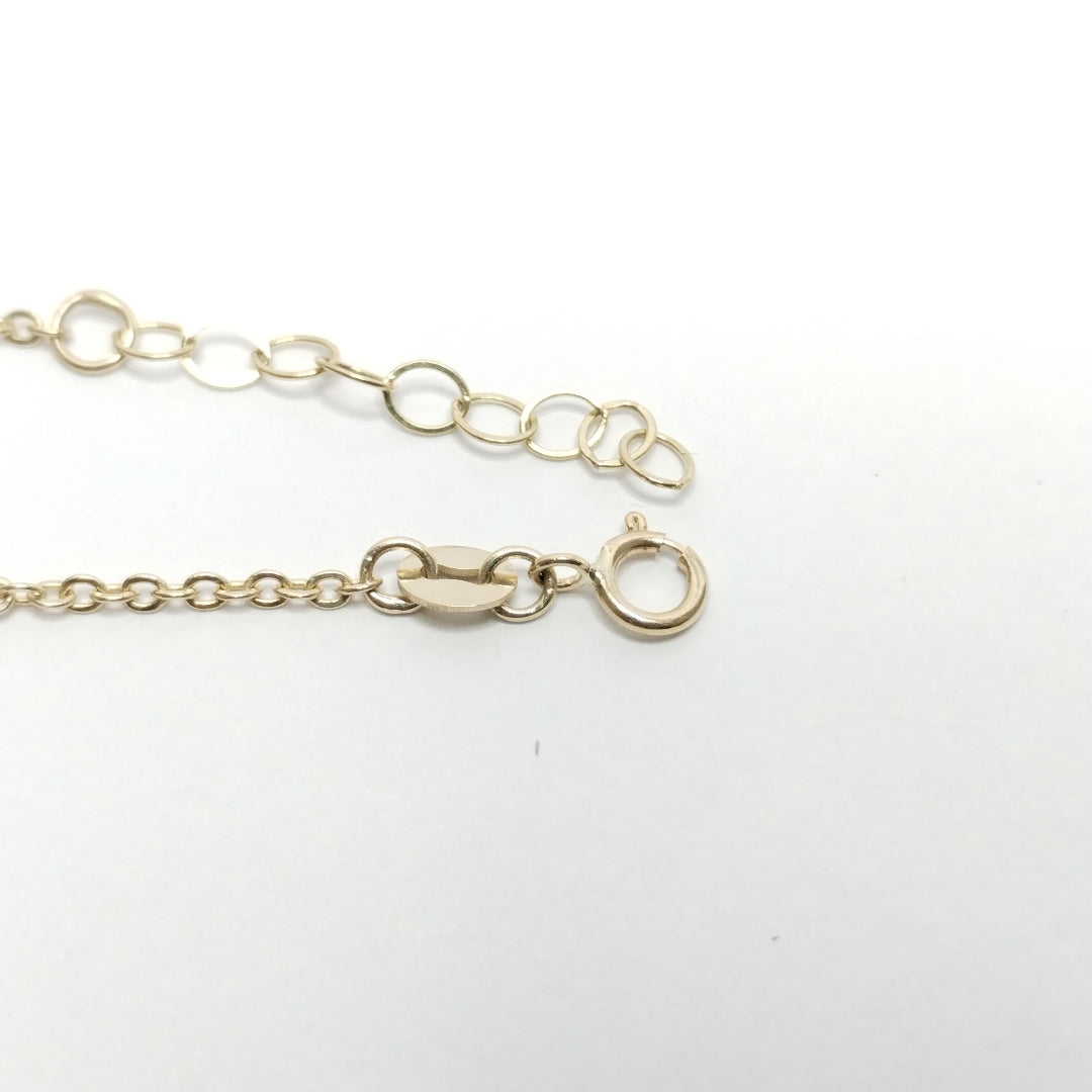 PULSERA ESPECIAL CON DIJES DELFINES 10K 18 CM 2 GR (NUEVO)