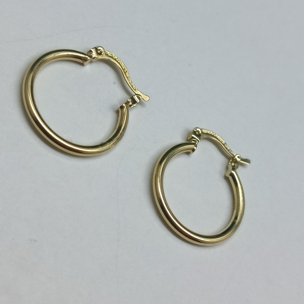 ARETES TEJIDO ARRACADAS LISAS 14K 1.2 GR (NUEVO)
