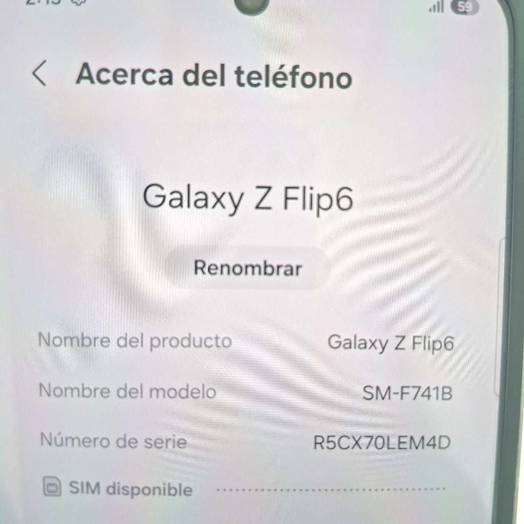 CELULAR SAMSUNG GALAXY Z FLIP6 SM-F741B (2024) 512 GB 12 GB RAM (SEMINUEVO)