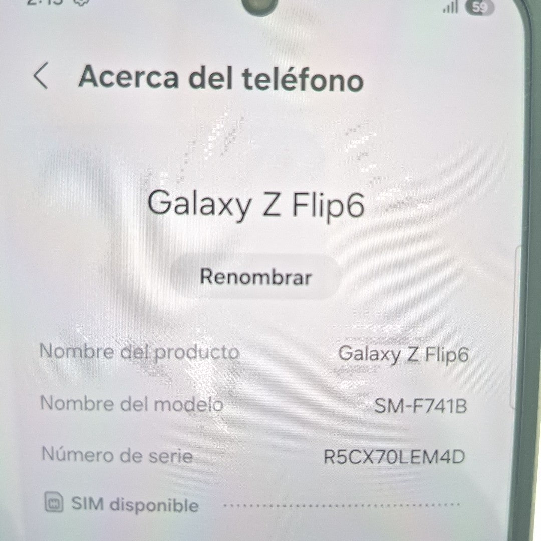 CELULAR SAMSUNG GALAXY Z FLIP6 SM-F741B (2024) 512 GB 12 GB RAM (SEMINUEVO)
