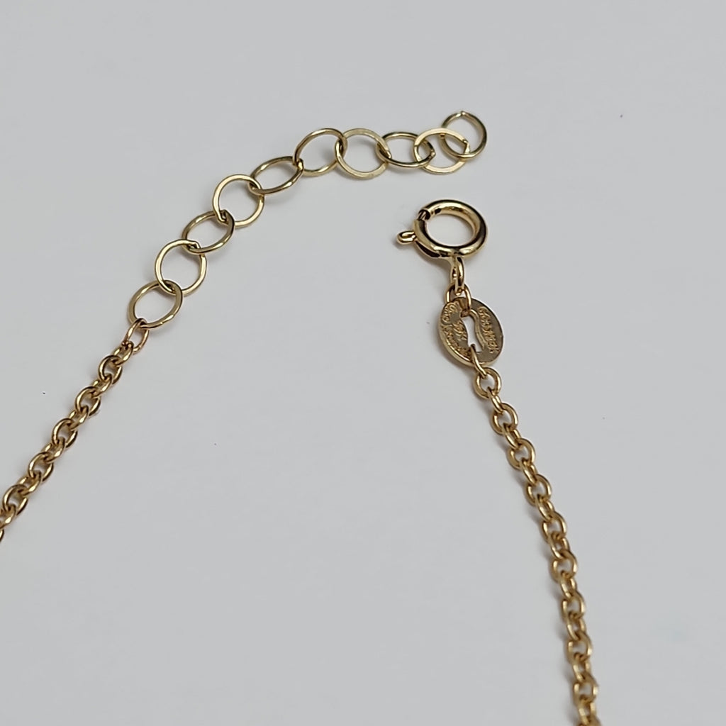 PULSERA ESPECIAL CON CORAZONES 10K 18 CM 1.3 GR (NUEVO)