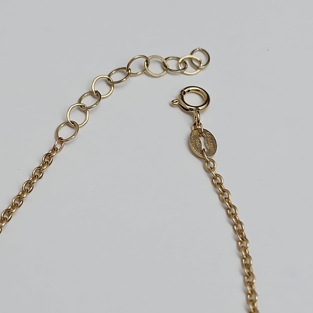 PULSERA ESPECIAL CON CORAZONES 10K 18 CM 1.3 GR (NUEVO)