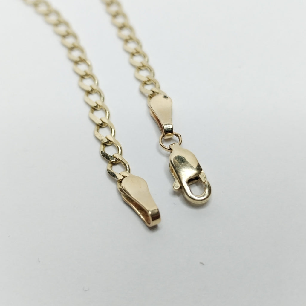 PULSERA TEJIDO BARBADA 14K 18 CM 3.4 GR (NUEVO)