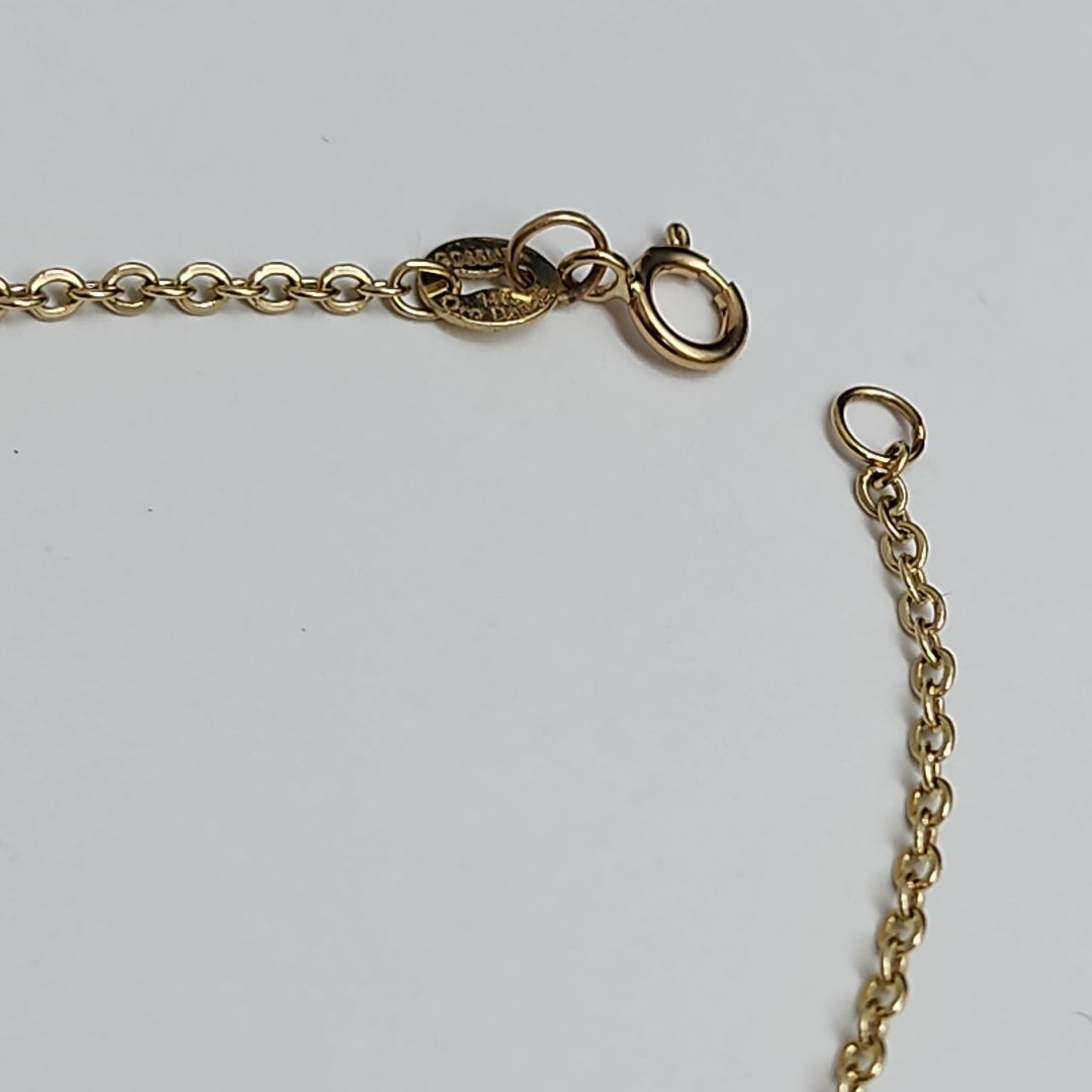 PULSERA ESPECIAL CON CORAZONES 14K 18 CM 1.3 GR (NUEVO)