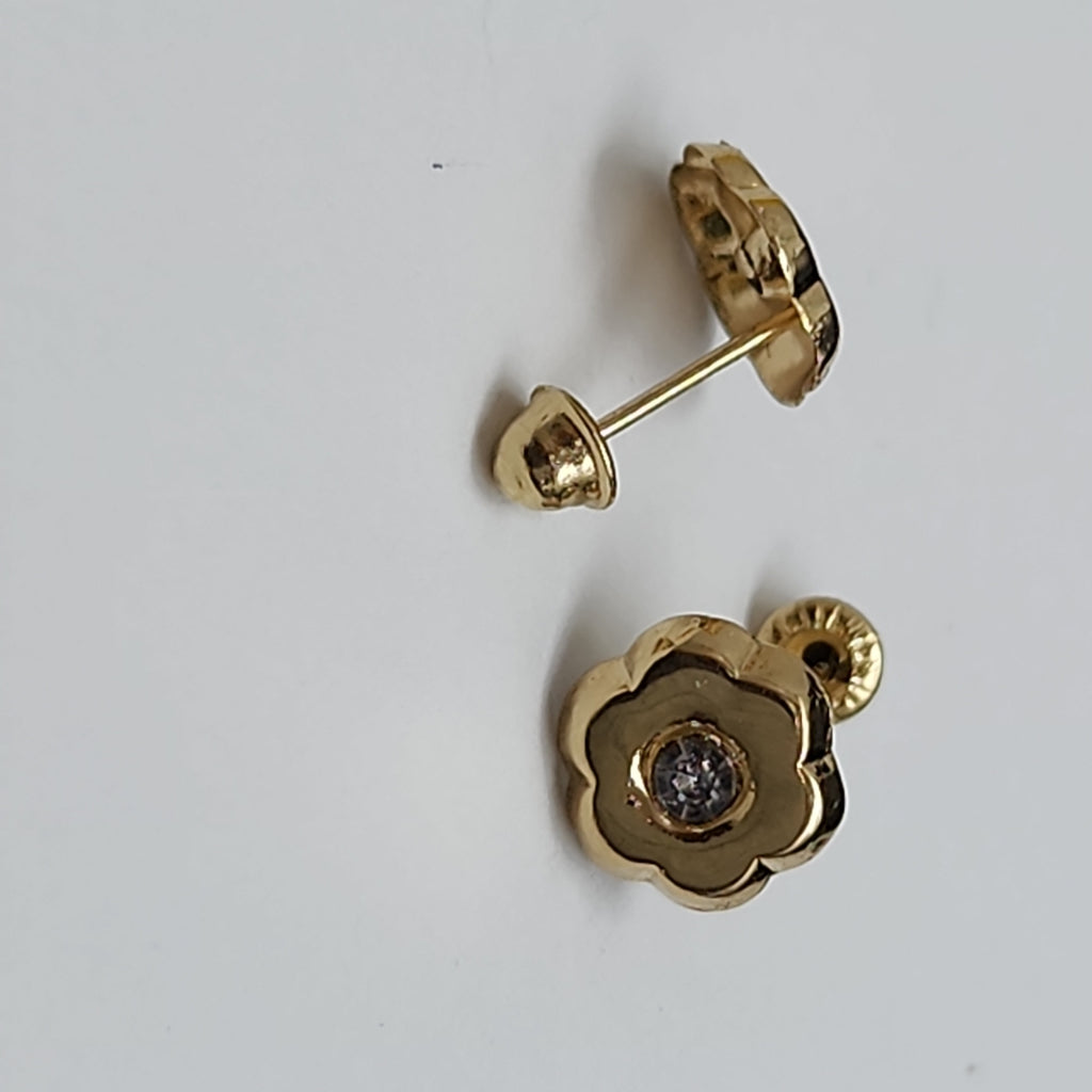 BROQUELES BROQUEL FIG FLOR C CIRCONIA 14K 0.2581 GR (NUEVO)