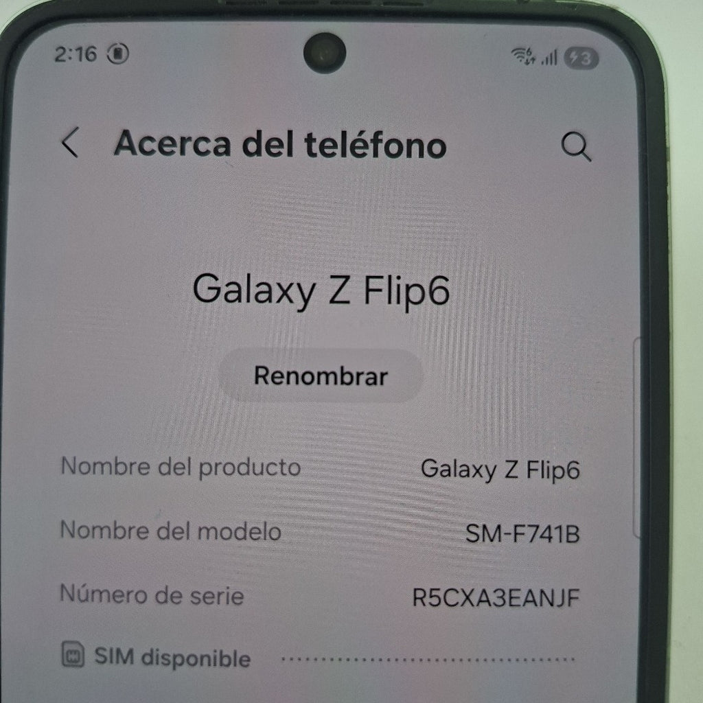 CELULAR SAMSUNG GALAXY Z FLIP6 SM-F741B (2024) 512 GB 12 GB RAM (SEMINUEVO)