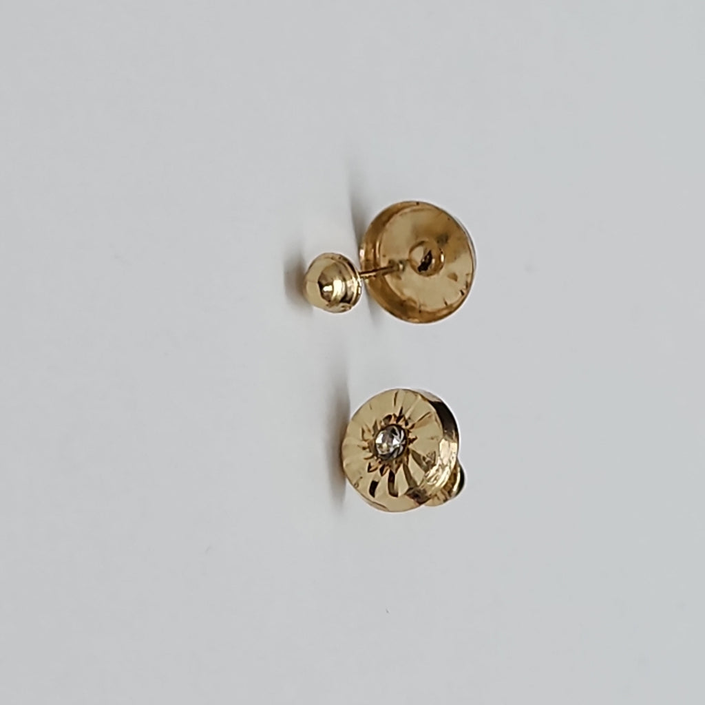 BROQUELES BROQUEL FIG BOTON C CIRCONIA 14K 0.2916 GR (NUEVO)