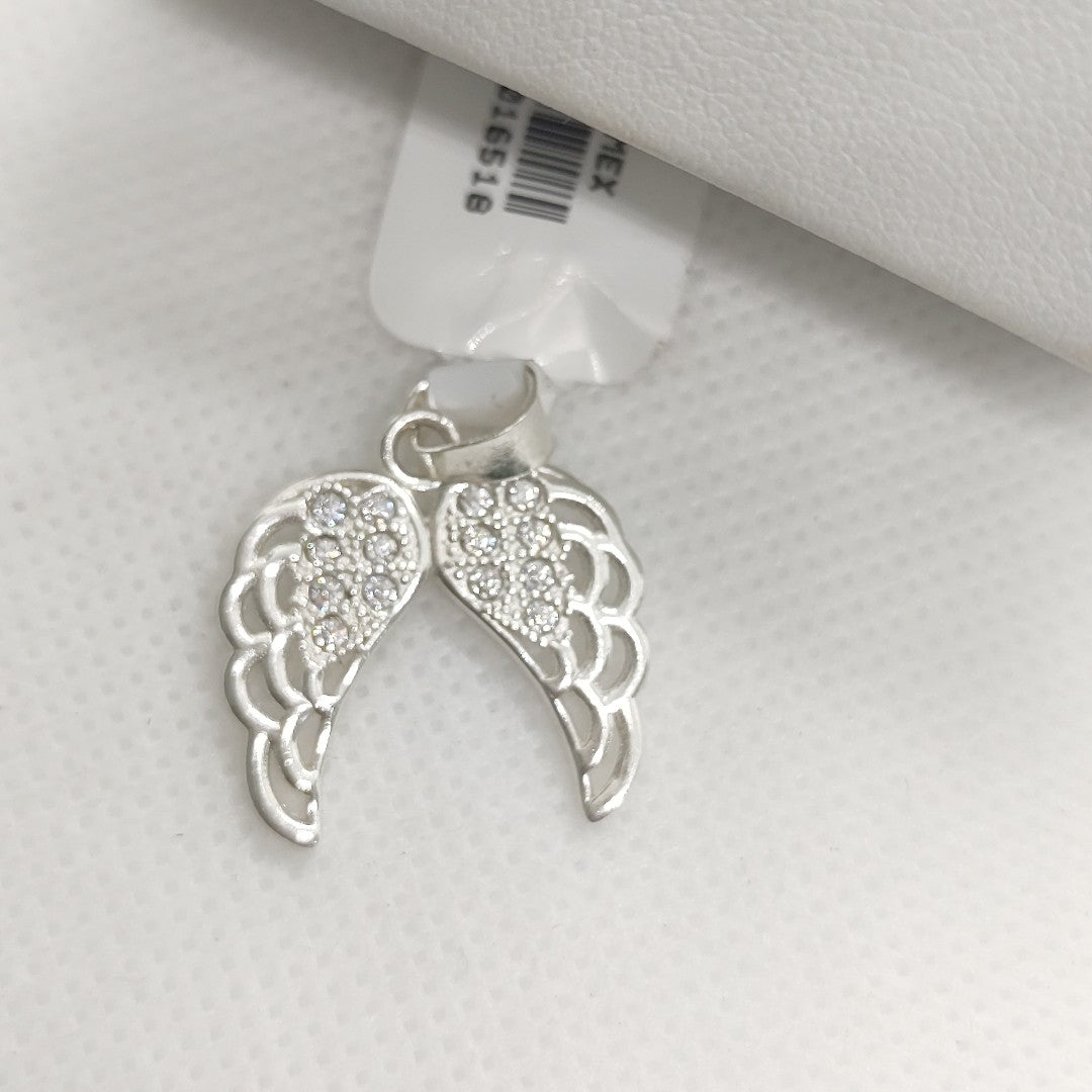 DIJE ALAS C/CIRCONIAS PLATA .925 2.4 GR (NUEVO)