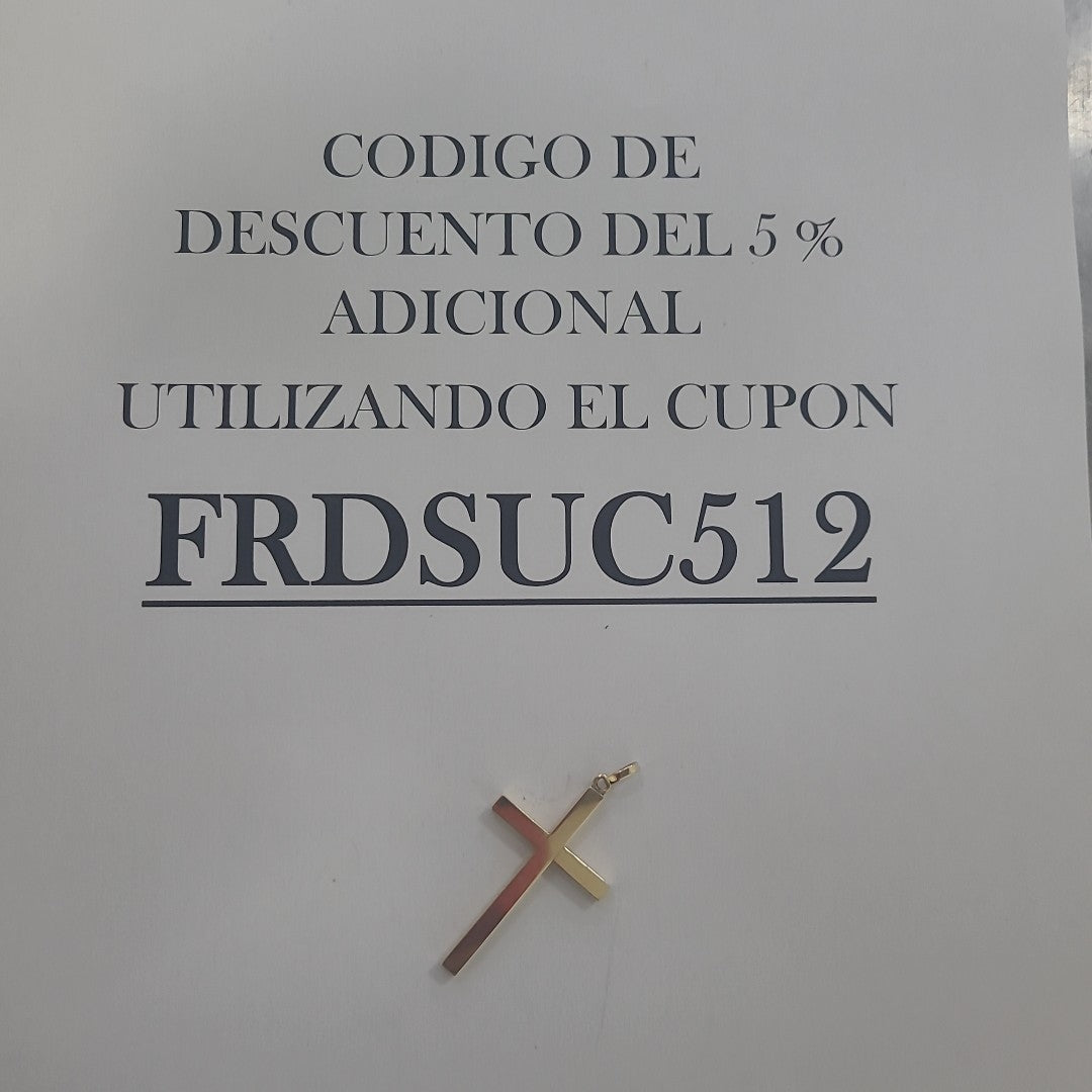 CRUZ,DIJE ORO 14 K 3,10 GRMS (SEMINUEVO)