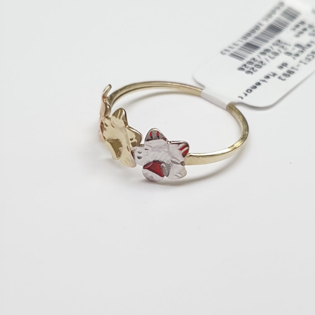 ANILLOS ANILLITO FIG FLORES 10K TALLA 9 1.3 GR (NUEVO)