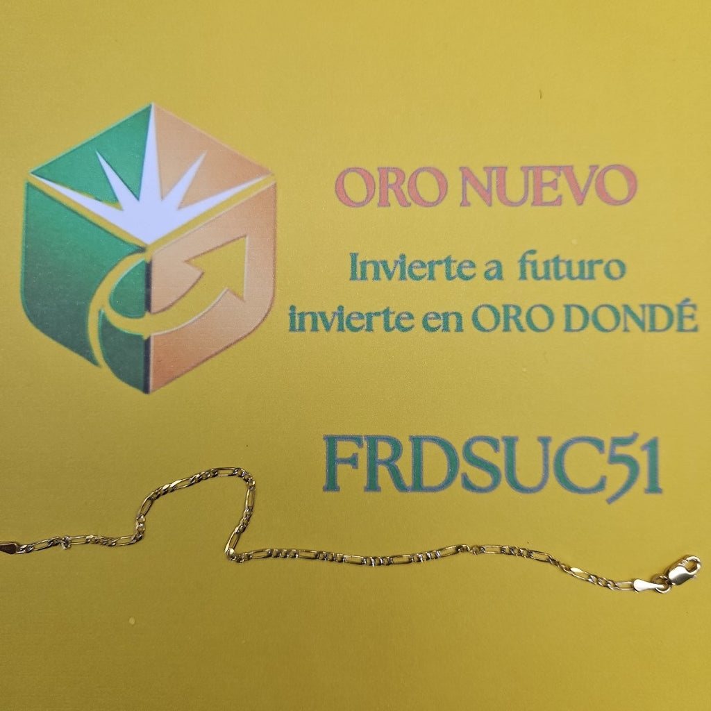 PULSERA 3X1 DIAMANTADA 14K 18 CM 1.5 GR (NUEVO)