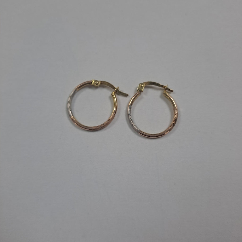 ARRACADAS PAR ORO,ORO COMBINADO 14 K 1,00 GRMS (SEMINUEVO)