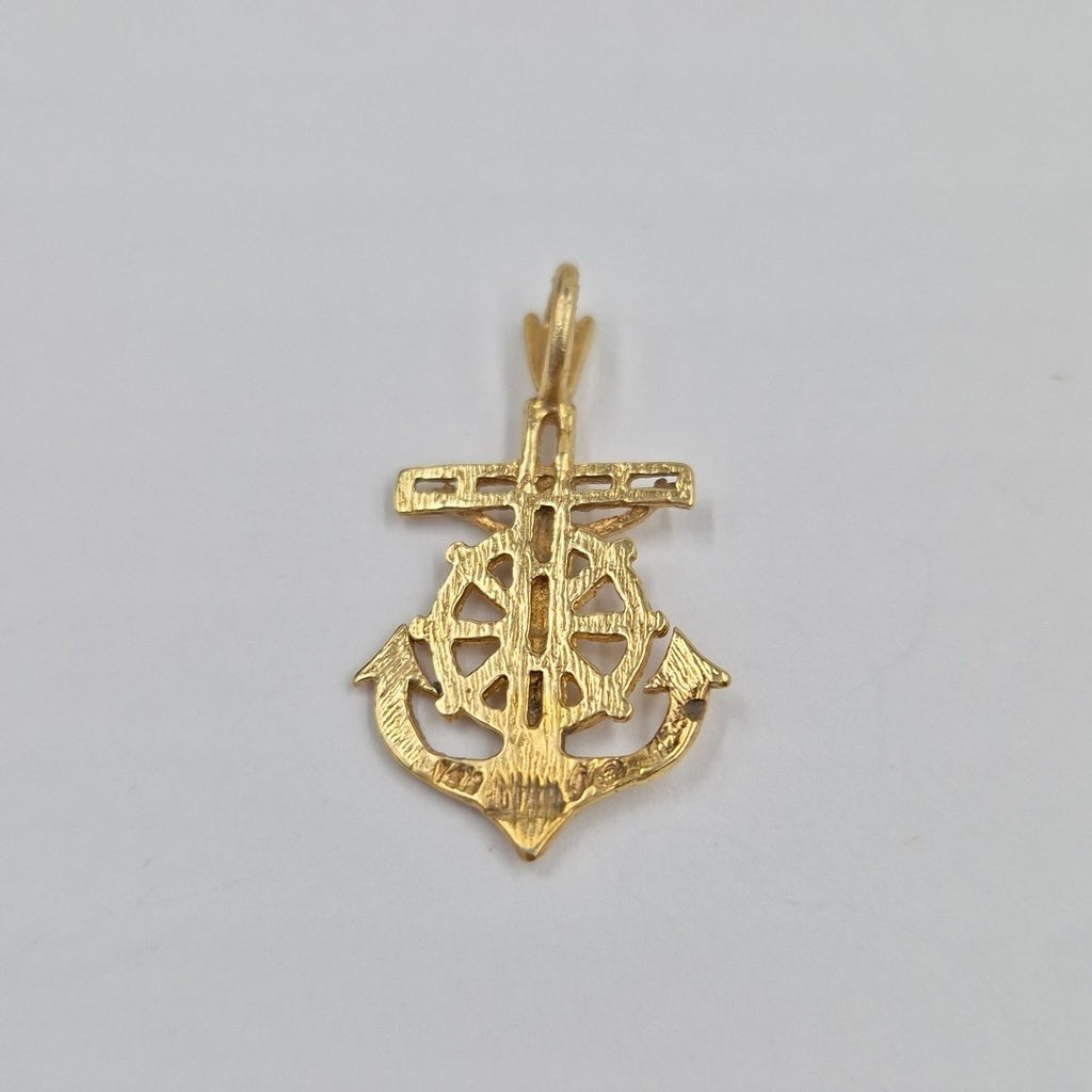 CRISTO EN ANCLA ORO 14 K 1 GRMS (SEMINUEVO)