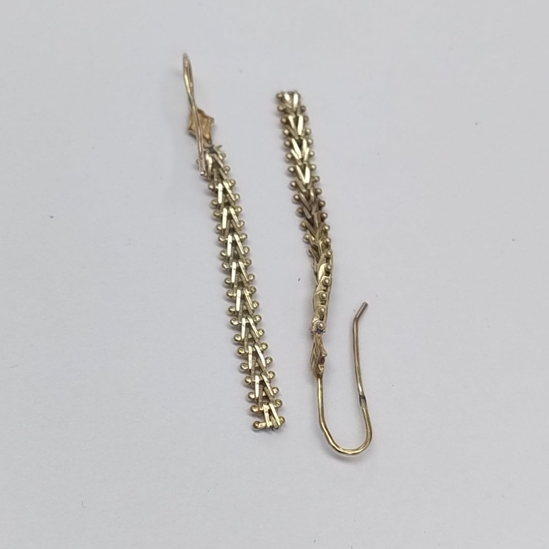 ARETES PAR ORO 14 K 2.2 GRMS (SEMINUEVO)
