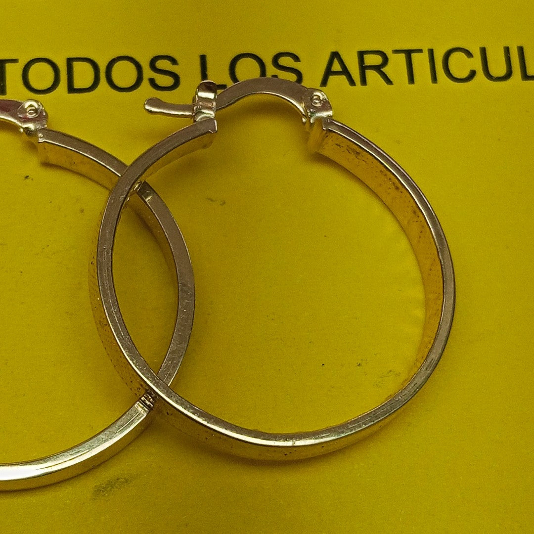 ARETES TEJIDO ARRACADAS CON NUMEROS ROMANOS 14K 2.7 GR (NUEVO)