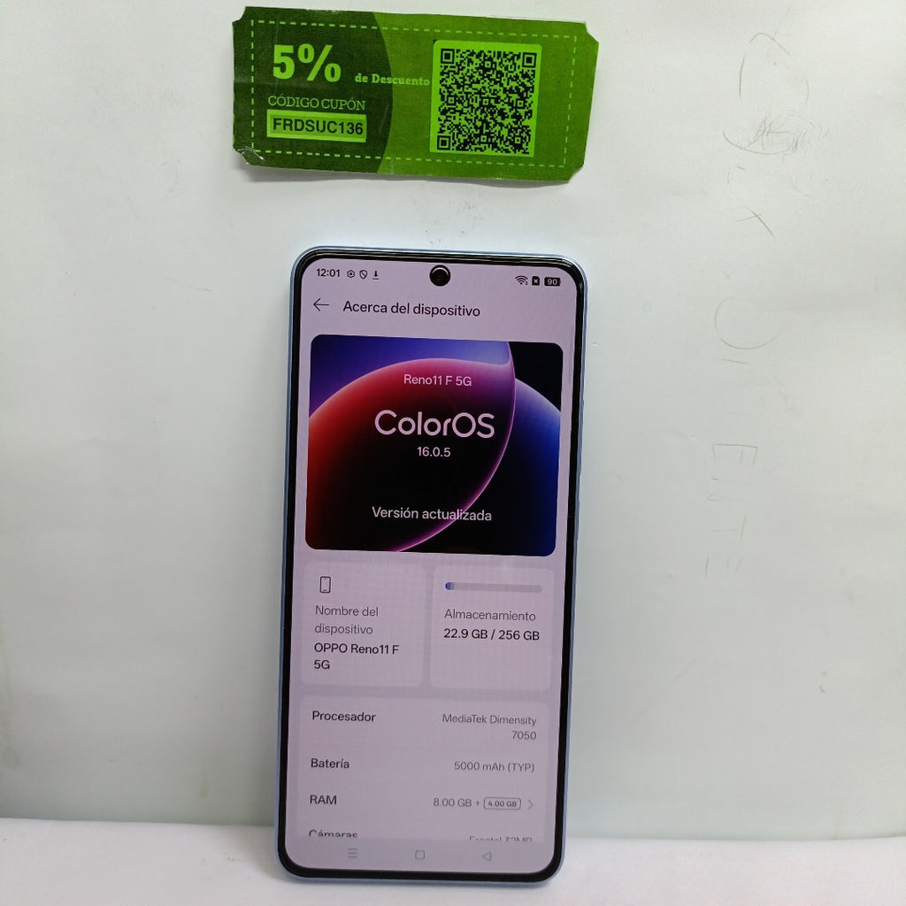 CELULAR OPPO RENO11F 5G CPH2603 (2024) 256 GB 8 GB RAM (SEMINUEVO)