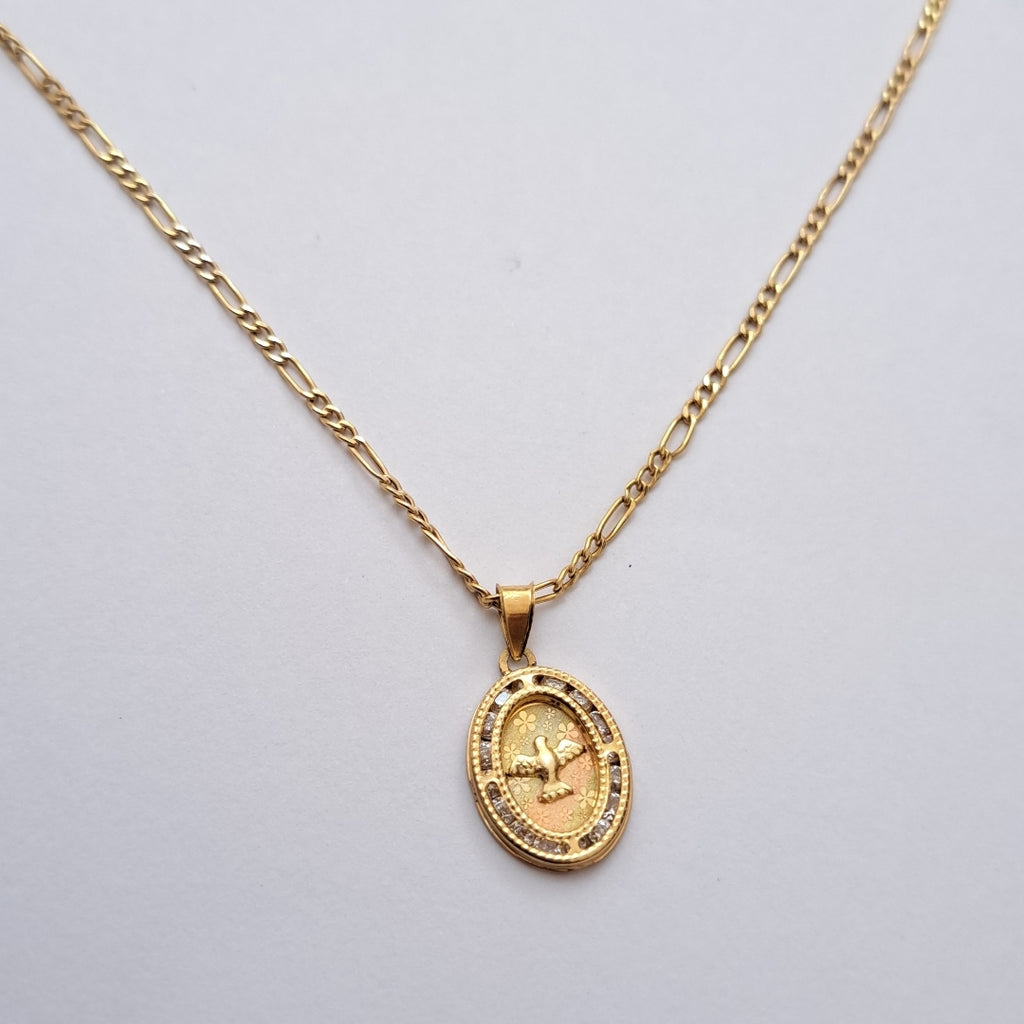 CADENA, MEDALLA RELIGIOSA ORO 10 K 2.1 GRMS (SEMINUEVO)