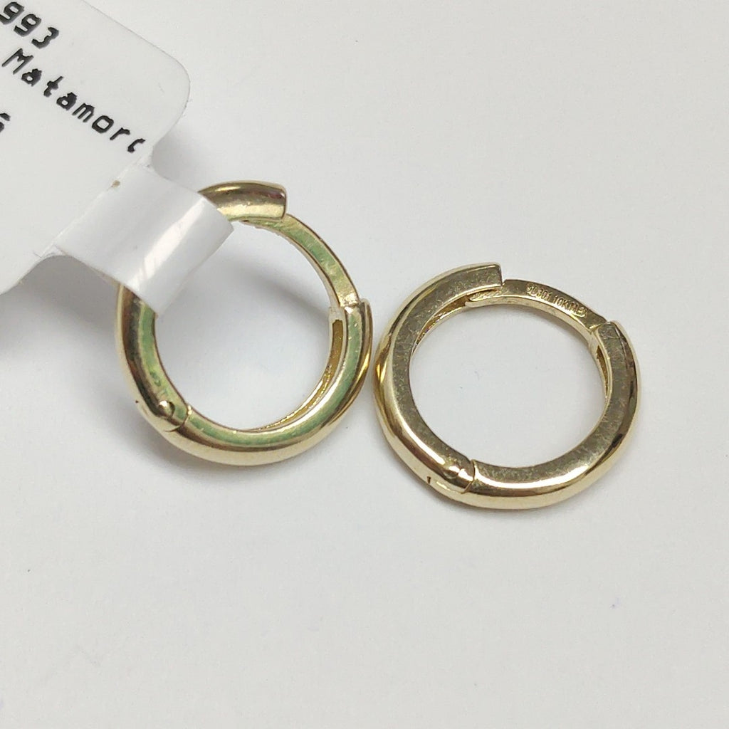 ARETES ARRACADAS LISAS 10K 1.2 GR (NUEVO)