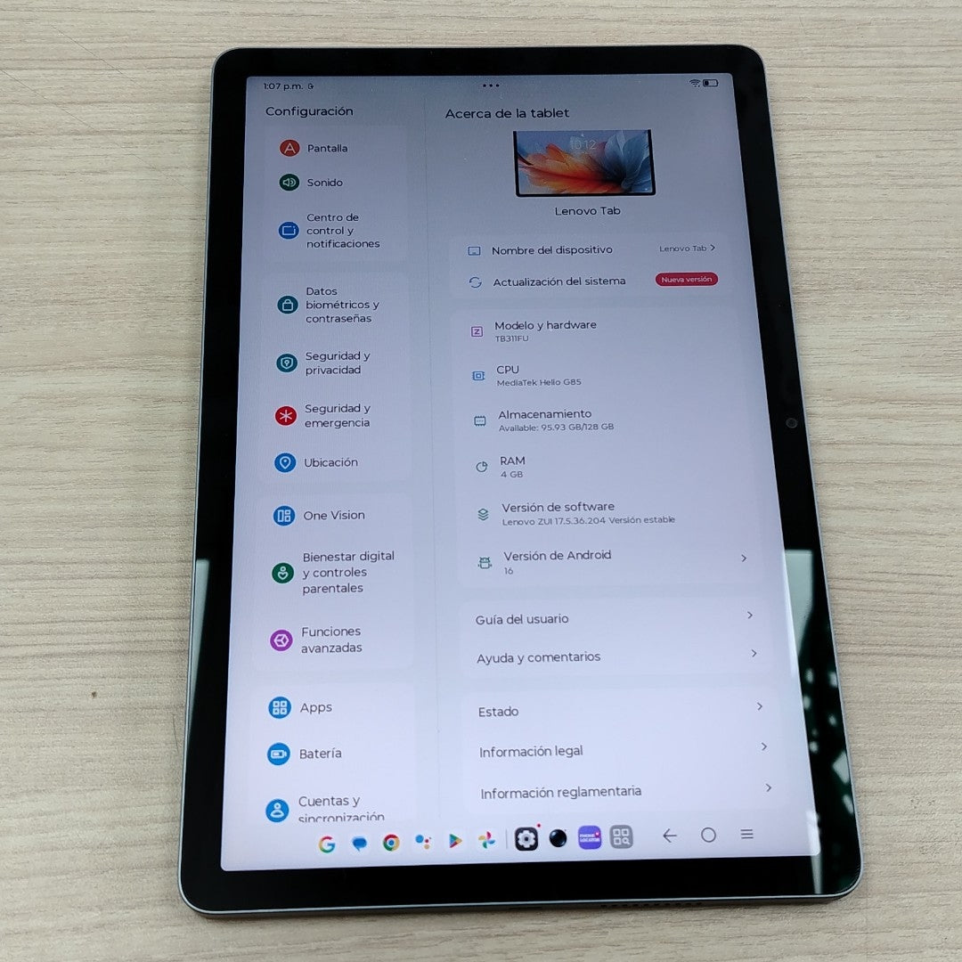 TABLETA LENOVO TB311FU (2025) 128 GB 4 GB RAM (SEMINUEVO)