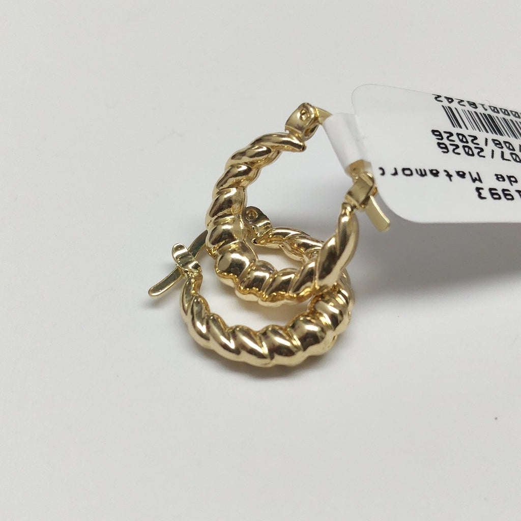 ARETES ARRACADAS TZL HUECAS 14K 1.5 GR (NUEVO)