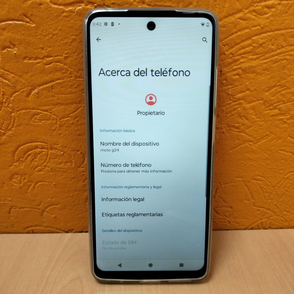 CELULAR MOTOROLA MOTO G24 XT2423-1 (2024) 256 GB 4 GB RAM (SEMINUEVO)