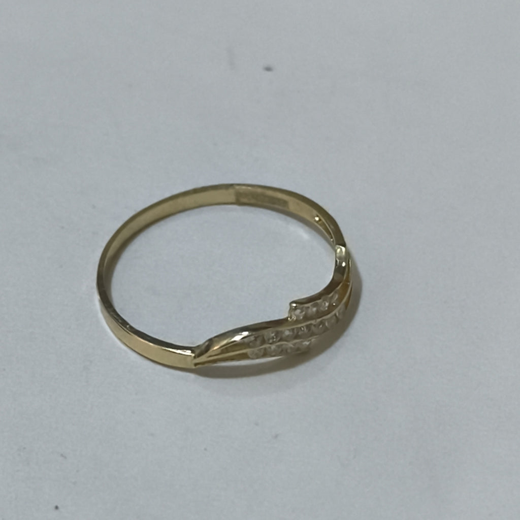 ANILLOS CON CIRCONIAS 14K TALLA 7 0.8 GR (NUEVO)