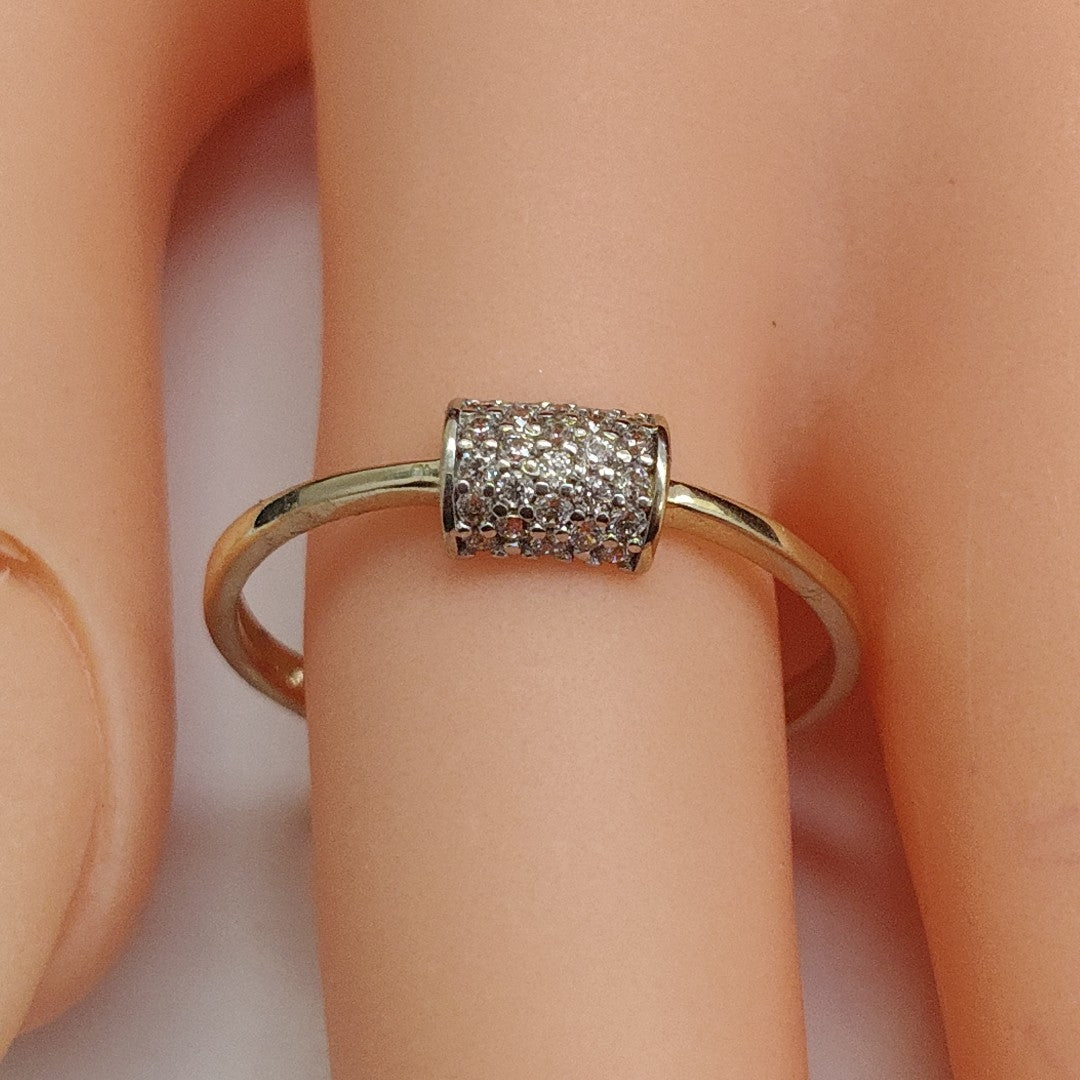 ANILLO ANILLITO C CIRCONIAS 14K 9 TALLA 1.4 GR (NUEVO)