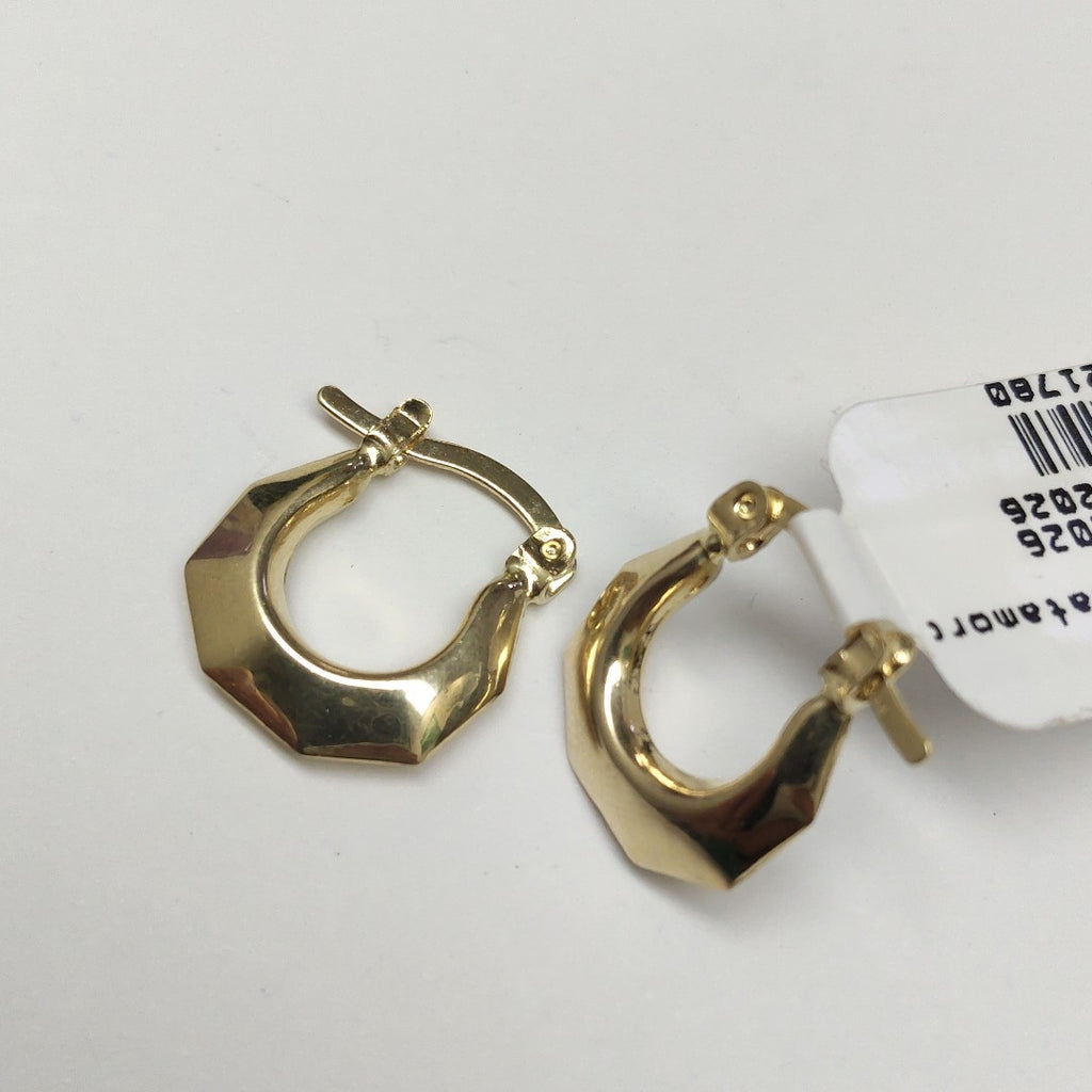 ARETES TEJIDO ARRACADA FACETADA 14K 1.3 GR (NUEVO)